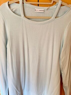 DKNY Sport ice-blue cut-out long sleeved sweatshirt